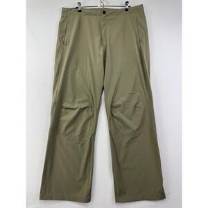 Paskho Pants Mens XL Khaki Lightweight Travel Drawcord Comfort Stretch‎ Trousers
